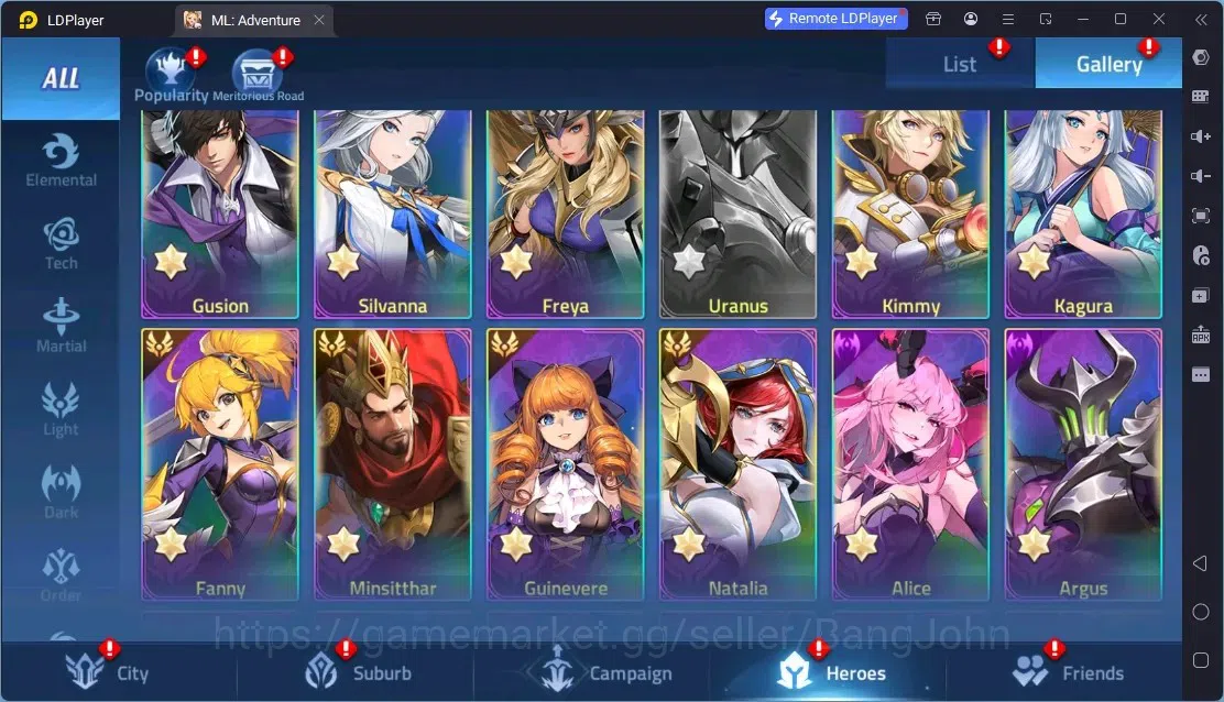 Mobile Legends: Adventure Accounts Global |LV 119|6,3M Power|VIP 7|Camp 35-21|Hero 147|4Awaken|2UR|1 Epic|8 Rare| Detail 15