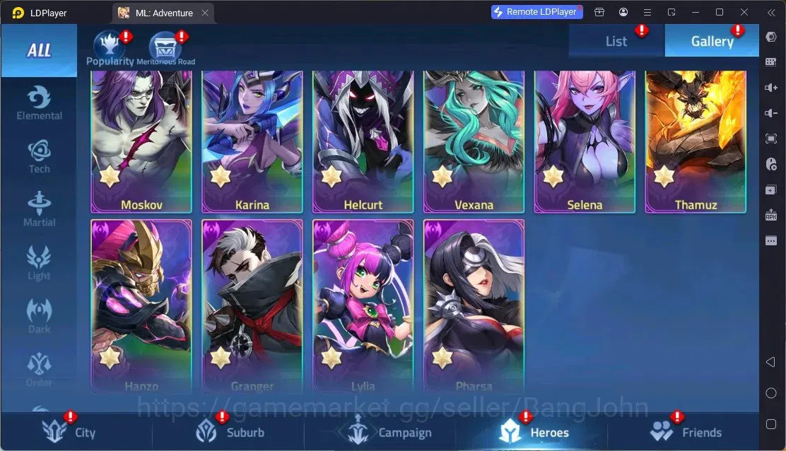 Mobile Legends: Adventure Accounts Global |LV 119|6,3M Power|VIP 7|Camp 35-21|Hero 147|4Awaken|2UR|1 Epic|8 Rare| Detail 16