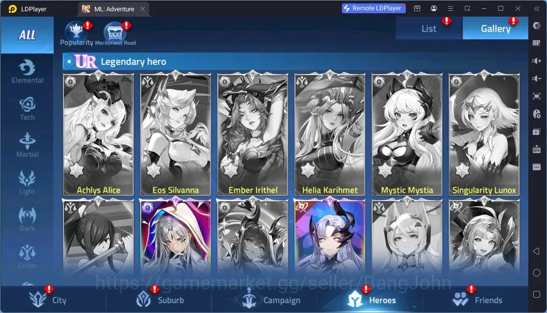 Mobile Legends: Adventure Accounts Global |LV 119|6,3M Power|VIP 7|Camp 35-21|Hero 147|4Awaken|2UR|1 Epic|8 Rare| Detail 5