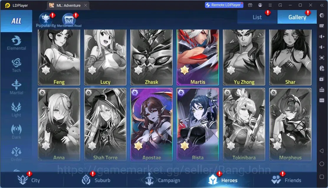 Mobile Legends: Adventure Accounts Global |LV 119|6,3M Power|VIP 7|Camp 35-21|Hero 147|4Awaken|2UR|1 Epic|8 Rare| Detail 9