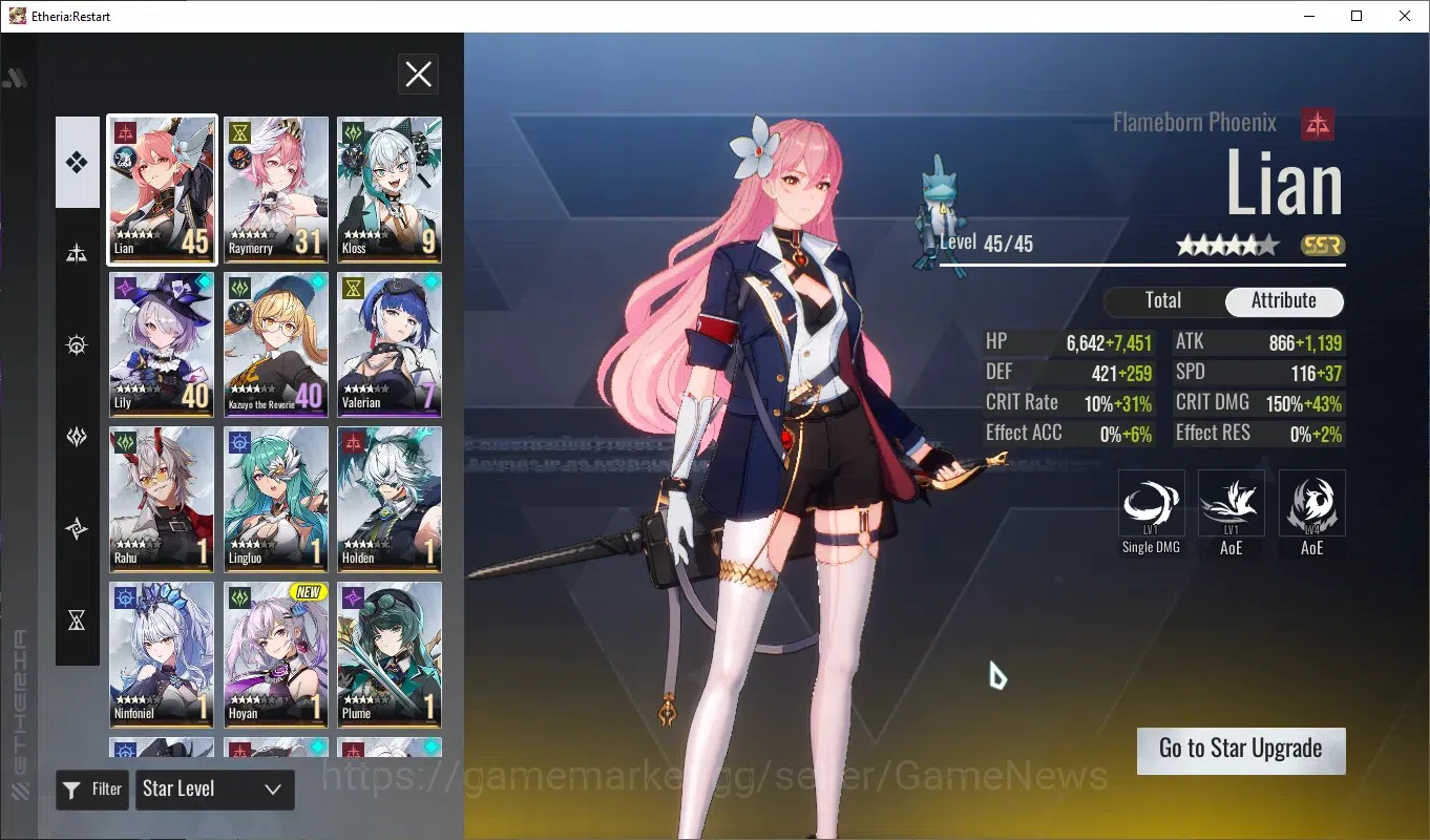 Etheria: Restart Accounts Global-S25|Lv16|11 SSR[Lian,Raymerry,Kloss,Lily,Ra image 2