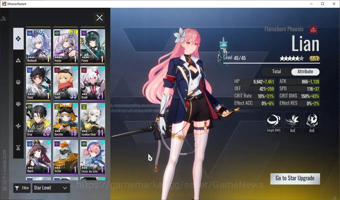 Etheria: Restart Accounts Global-S25|Lv16|11 SSR[Lian,Raymerry,Kloss,Lily,Ra image 3