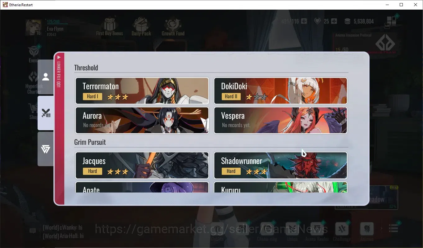 Etheria: Restart Accounts Global-S25|Lv16|11 SSR[Lian,Raymerry,Kloss,Lily,Ra image 8