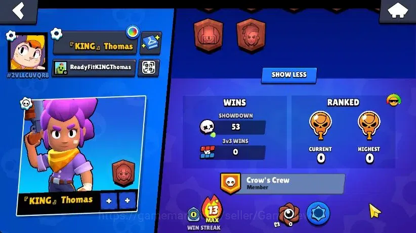 Brawl Stars Accounts 1006 Trophy|17 Brawlers 3 Max Lvl [Edgar,Frank,Shelly]|2 Epic Skins [Ascended 8 Bit]|3K Bling 3K PP|CN 2