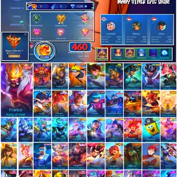 Mobile Legends: Bang Bang Collector #3890 | 460 Skins | Legend Franco | Collector Jawh image 1