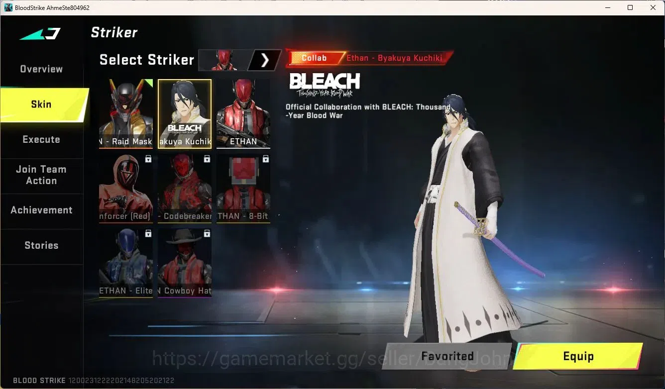 Blood Strike Accounts ASIA | Ultra Striker: ETHAN Raid Mask | BLEACH Bya image 3