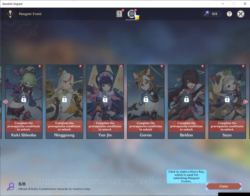 Genshin Impact Accounts ASIA|Starter|AR 35|1 Limited+2(*5Wep)|Linnea+Sign  image 10