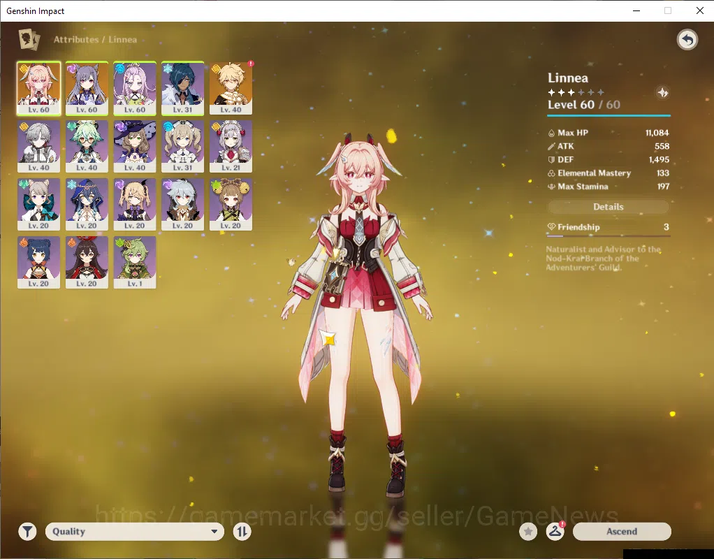 Genshin Impact Accounts ASIA|Starter|AR 35|1 Limited+2(*5Wep)|Linnea+Sign  image 3