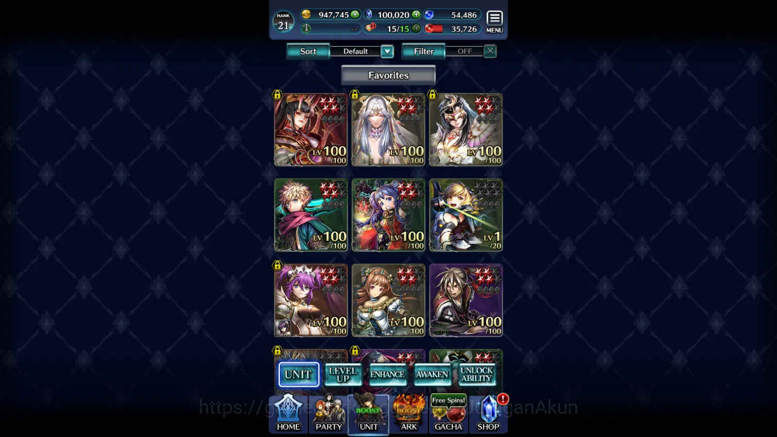 GLOBAL Rank21|100k Crystal|G Lilaha,Aog Labyreth,PoG Mia,P Lilah,EA Phal+Other|1 UR+2 SSR ARK|Code Only|Check SS(LC902) Last Cloudia Mid‑Game GLOBAL Rank21|100k Crystal|G Lilaha,Aog Labyreth,P image 1