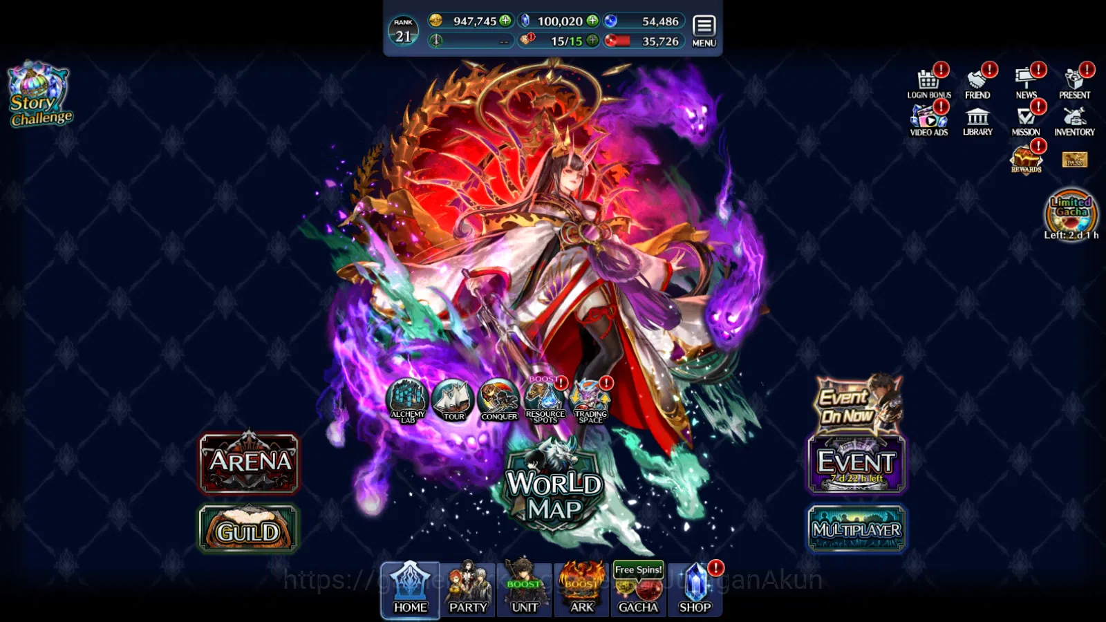 Last Cloudia Accounts Mid‑Game GLOBAL Rank21|100k Crystal|G Lilaha,Aog Labyreth,PoG Mia,P Lilah,EA Phal+Other|1 UR+2 SSR 3