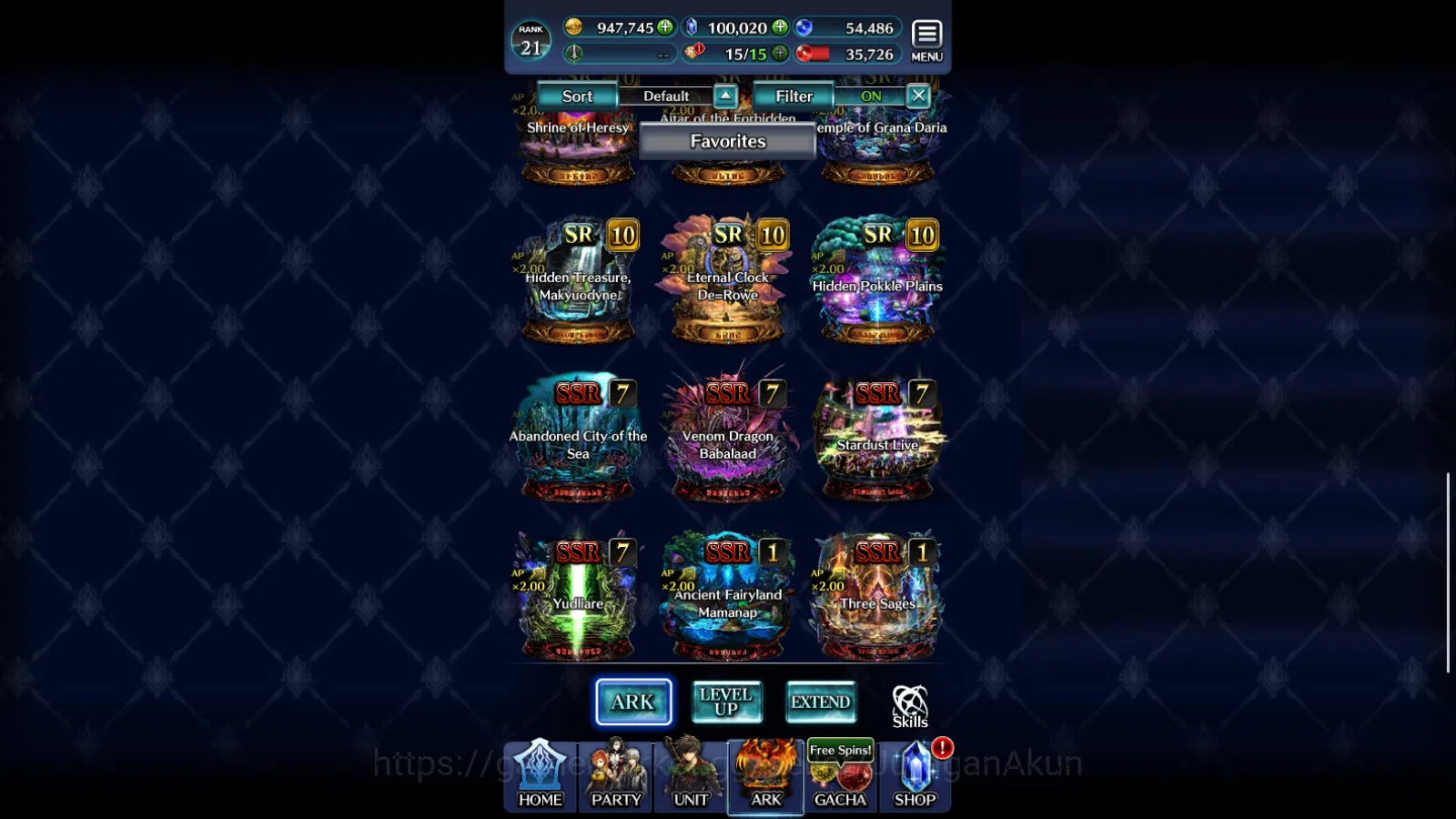 Last Cloudia Accounts Mid‑Game GLOBAL Rank21|100k Crystal|G Lilaha,Aog Labyreth,PoG Mia,P Lilah,EA Phal+Other|1 UR+2 SSR 5