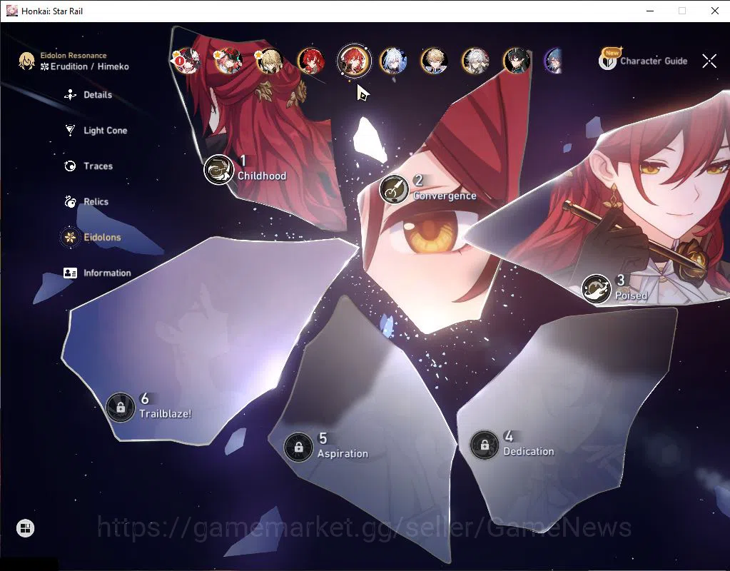 Honkai Star Rail Accounts Asia|TL 70|1 GCS|Eru Team|20 Limited|[Anaxa E1,Hya image 11