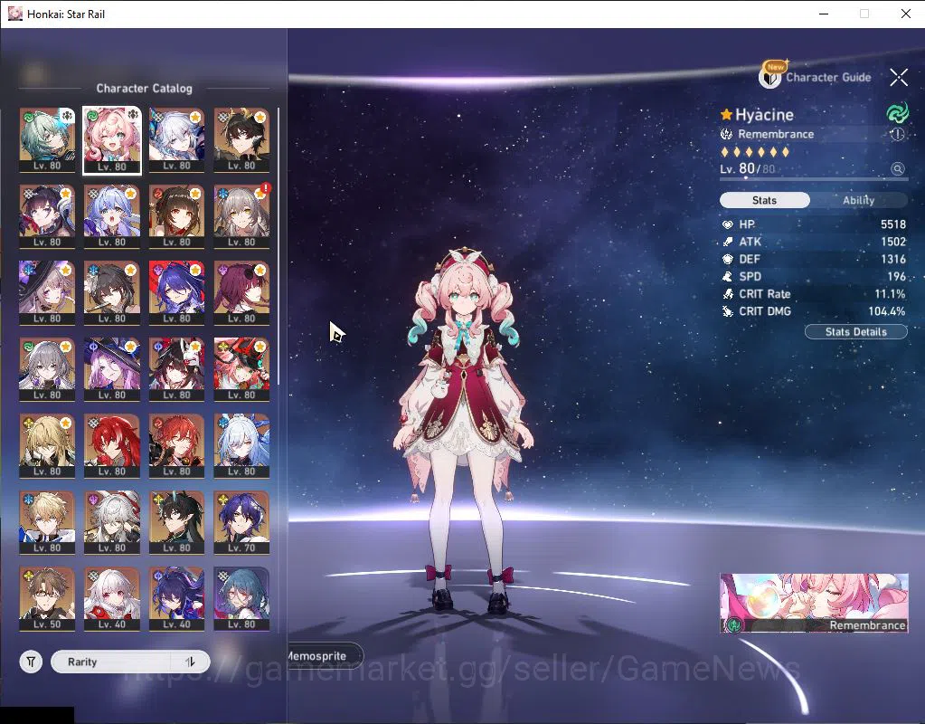 Honkai Star Rail Accounts Asia|TL 70|1 GCS|Eru Team|20 Limited|[Anaxa E1,Hya image 14