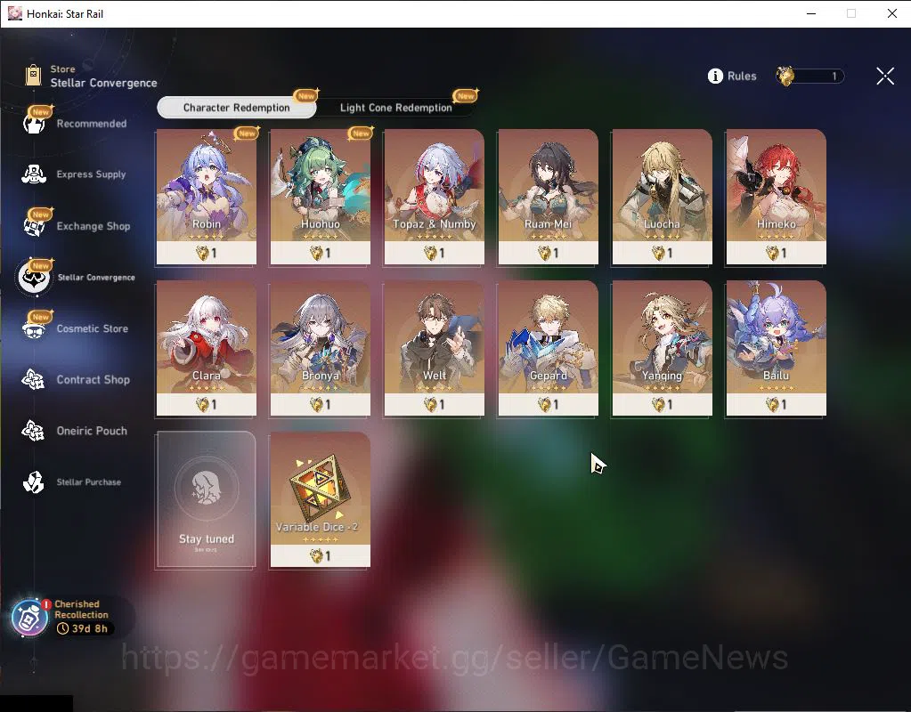 Honkai Star Rail Accounts Asia|TL 70|1 GCS|Eru Team|20 Limited|[Anaxa E1,Hya image 2