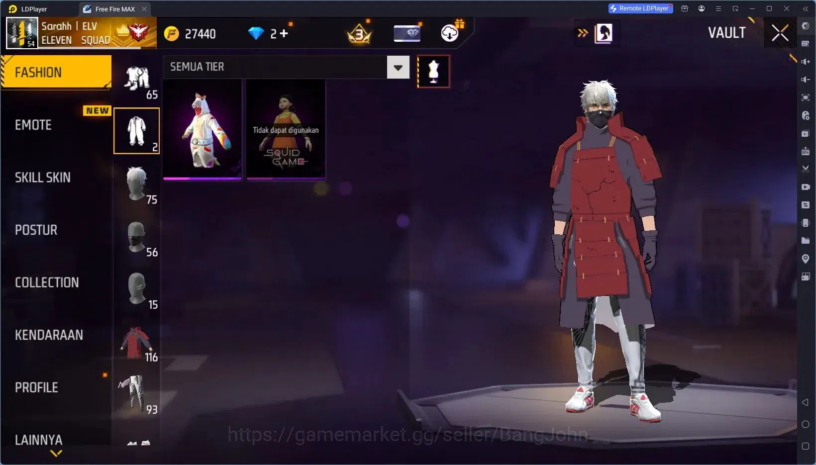 Free Fire Accounts Indonesia | 4 Evo(XM8 Lv4,M60 Lv4,P90 Lv4,SCAR Lv4 image 10