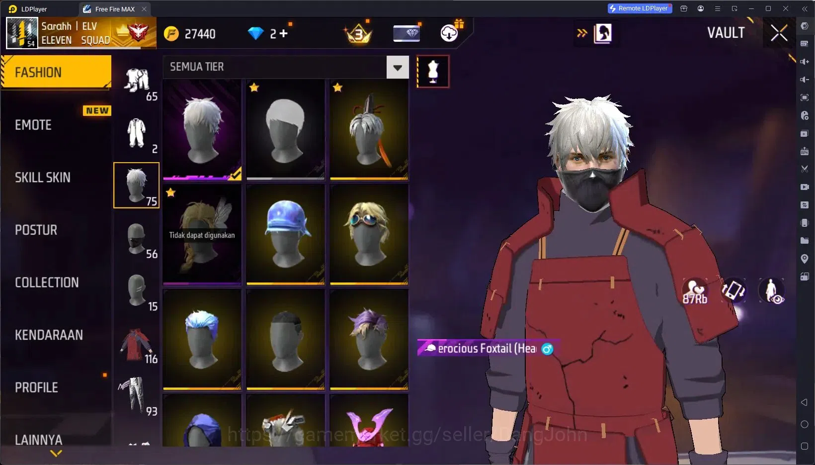 Free Fire Accounts Indonesia | 4 Evo(XM8 Lv4,M60 Lv4,P90 Lv4,SCAR Lv4 image 11