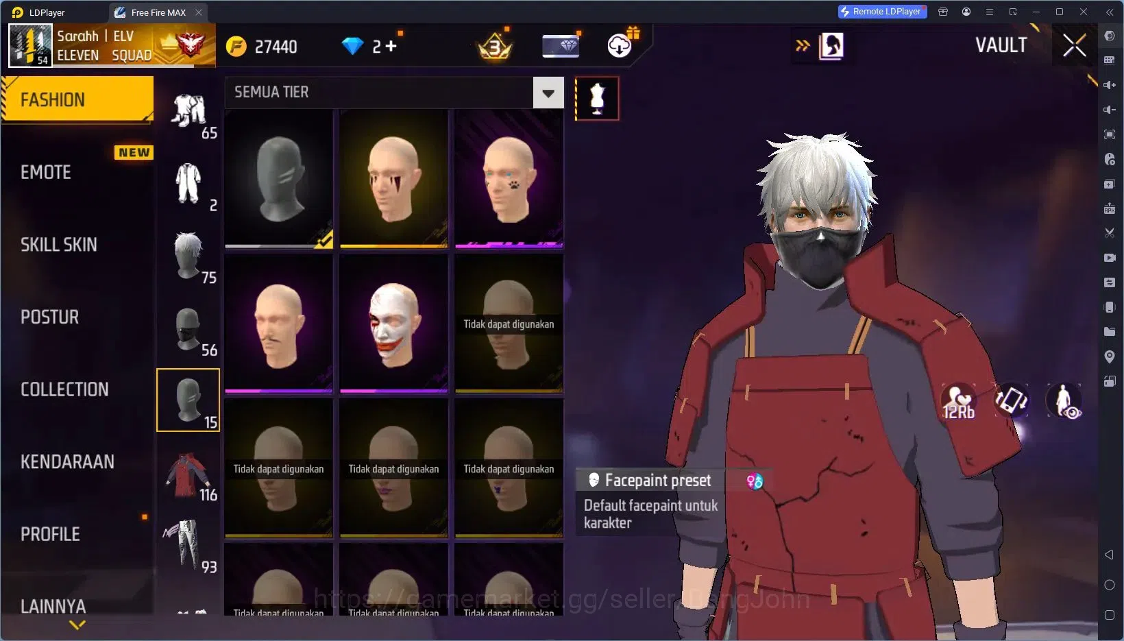 Free Fire Accounts Indonesia | 4 Evo(XM8 Lv4,M60 Lv4,P90 Lv4,SCAR Lv4 image 13