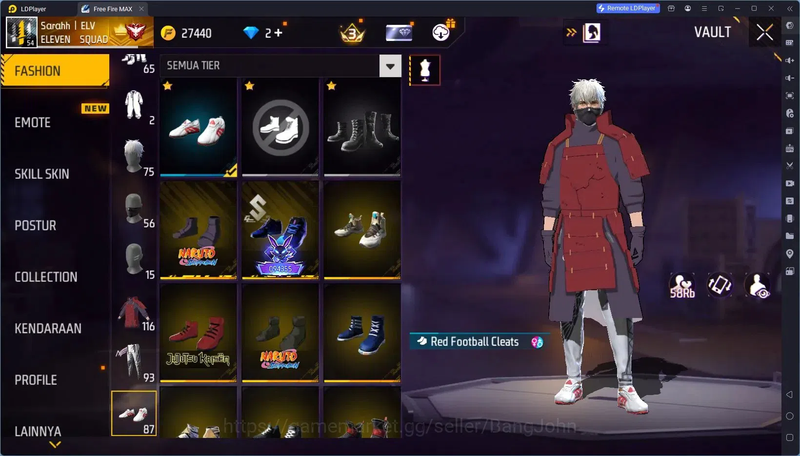 Free Fire Accounts Indonesia | 4 Evo(XM8 Lv4,M60 Lv4,P90 Lv4,SCAR Lv4 image 16
