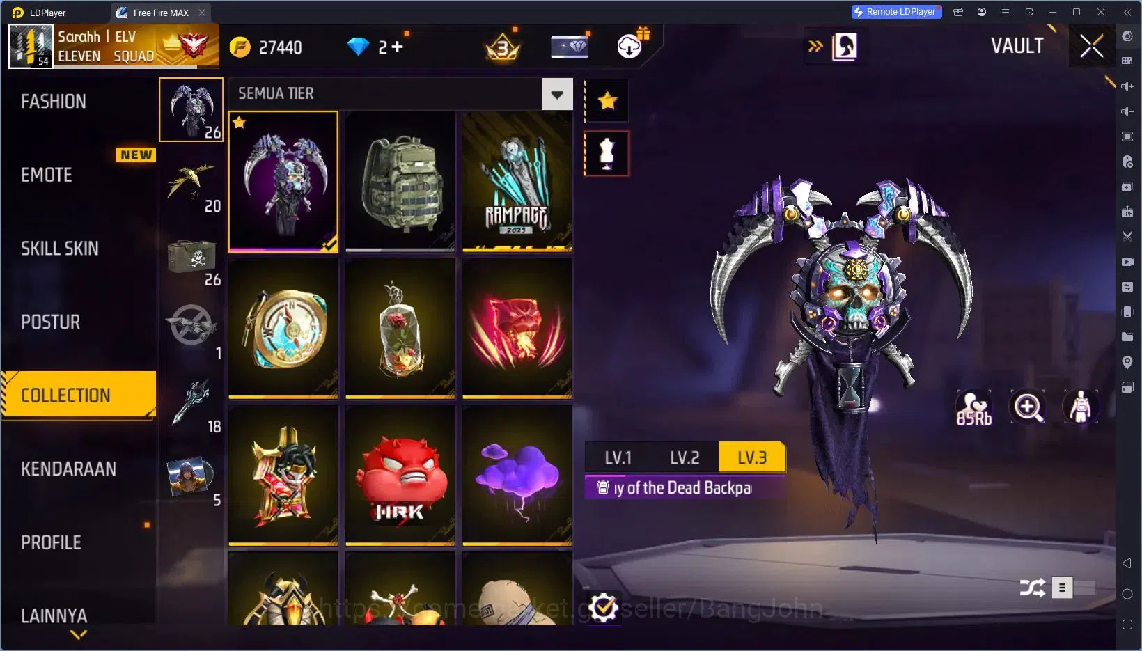 Free Fire Accounts Indonesia | 4 Evo(XM8 Lv4,M60 Lv4,P90 Lv4,SCAR Lv4 image 17