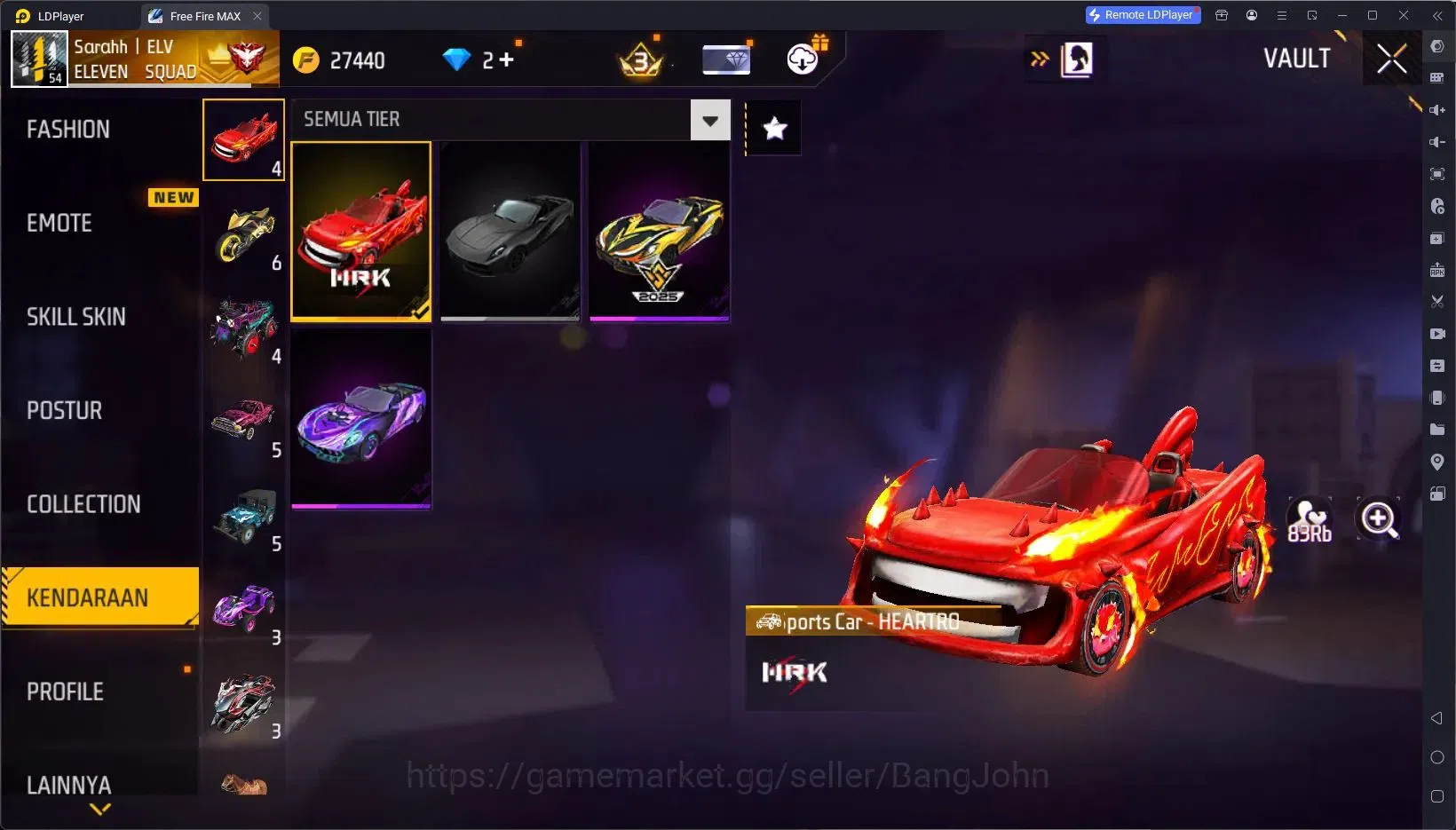 Free Fire Accounts Indonesia | 4 Evo(XM8 Lv4,M60 Lv4,P90 Lv4,SCAR Lv4 image 18