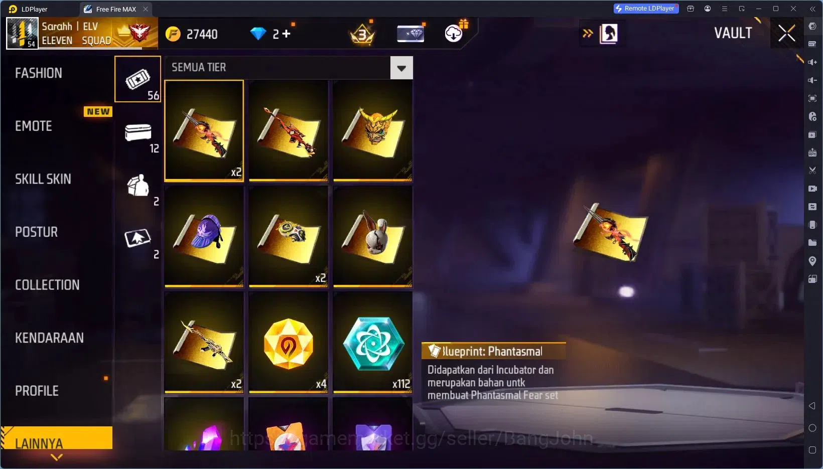 Free Fire Accounts Indonesia | 4 Evo(XM8 Lv4,M60 Lv4,P90 Lv4,SCAR Lv4 image 19