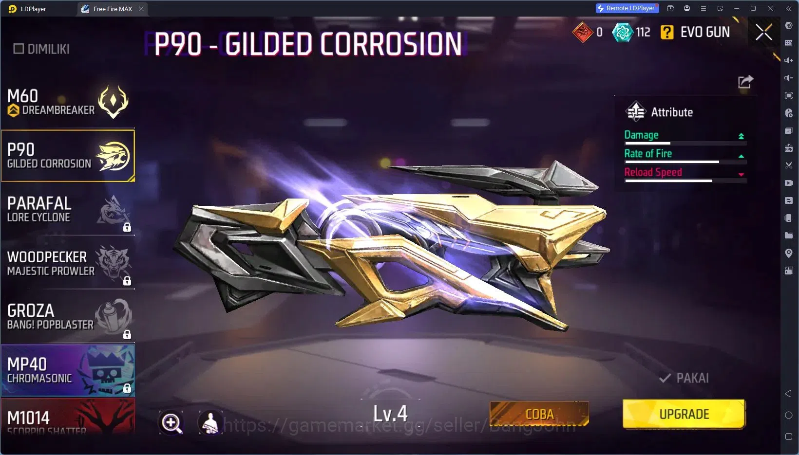 Free Fire Accounts Indonesia | 4 Evo(XM8 Lv4,M60 Lv4,P90 Lv4,SCAR Lv4 image 7