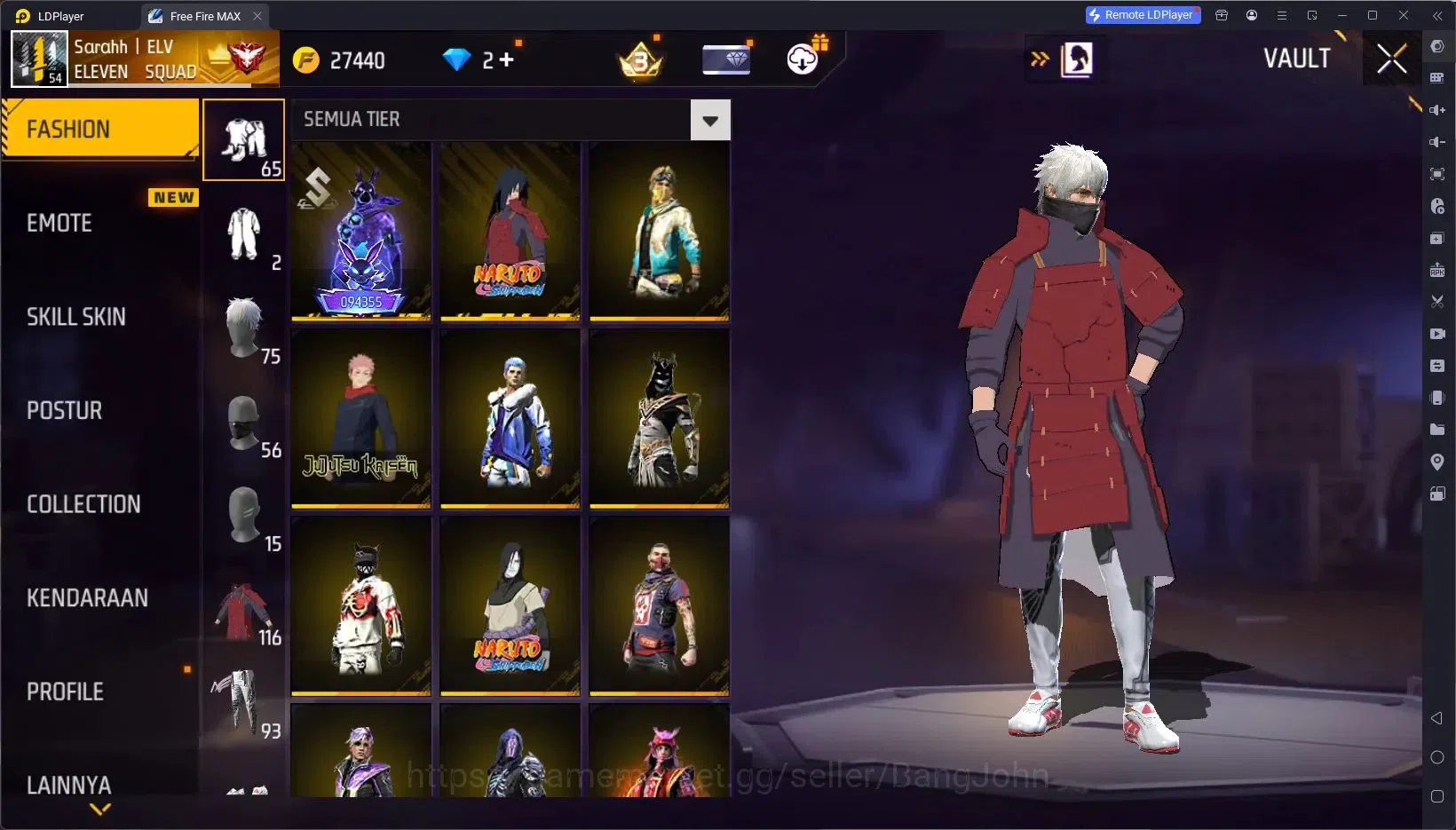 Free Fire Accounts Indonesia | 4 Evo(XM8 Lv4,M60 Lv4,P90 Lv4,SCAR Lv4 image 9