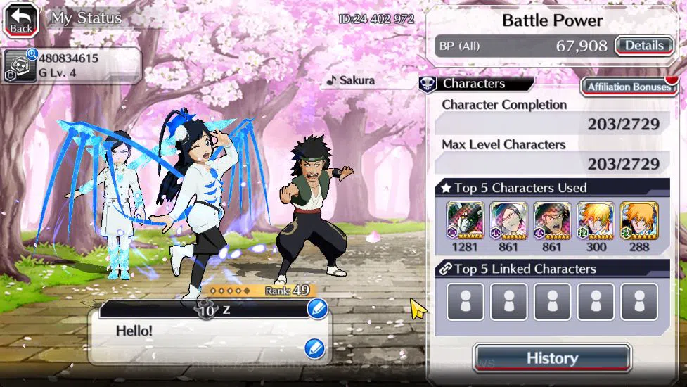 Bleach: Brave Souls Accounts [GLOBAL]6KOrb+Fresh All Story|Giselle TYBW26,(Genj image 20