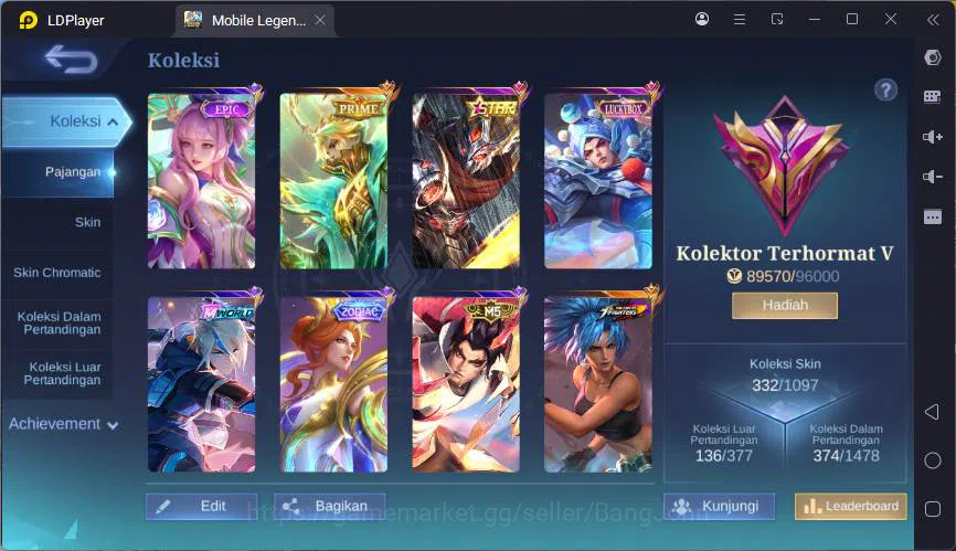 Mobile Legends: Bang Bang Accounts GLOBAL|Hero 132|Skin 332|TRF Roger,Sanrio Floryn,P image 20