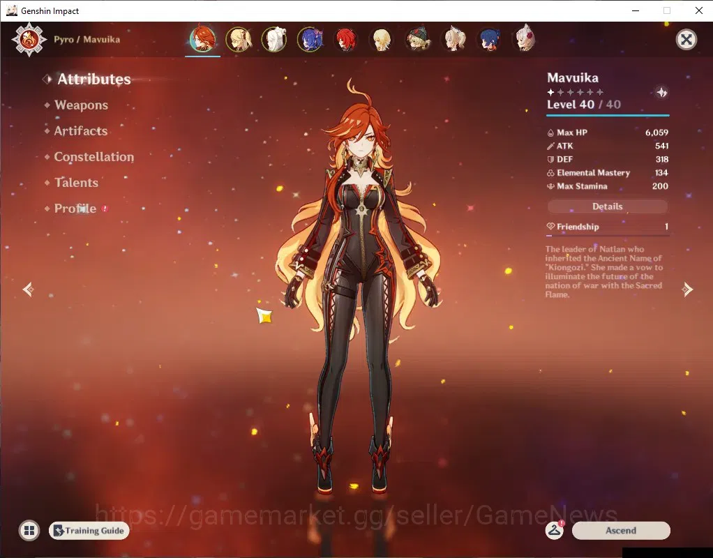Genshin Impact Accounts ASIA | AR 33 | 1 Limited (Mavuika) | Low Map Explo image 4