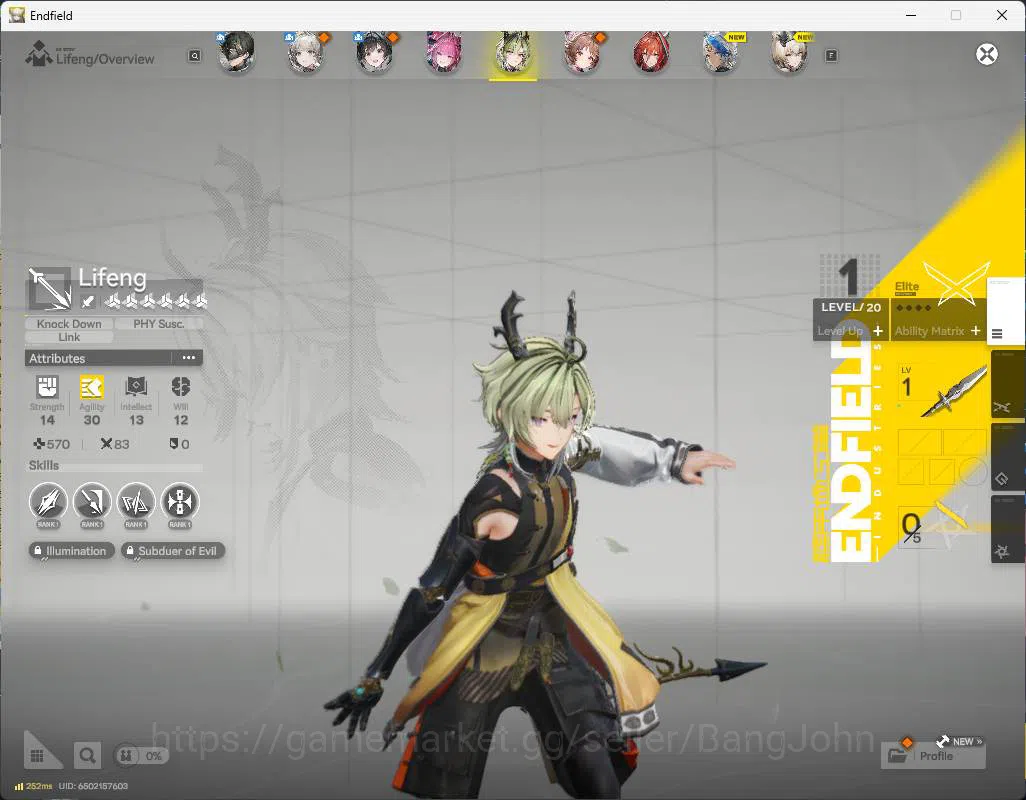Arknights: Endfield Accounts NA EU | Starter ACC | Yvonne, Lifeng, Ardelia, Ember, WP 6s 1 | more detail check SS AKE228B 3