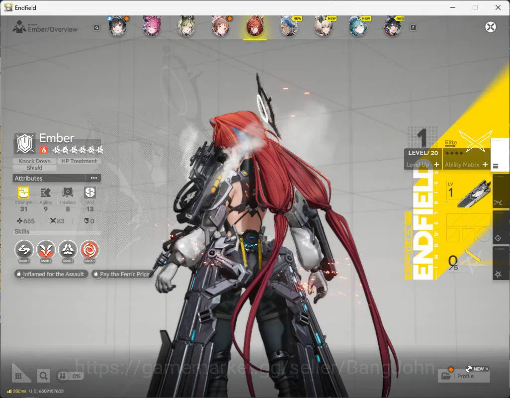 Arknights: Endfield Accounts NA EU | Starter ACC | Yvonne, Lifeng, Ardelia, Ember, WP 6s 1 | more detail check SS AKE228B 5