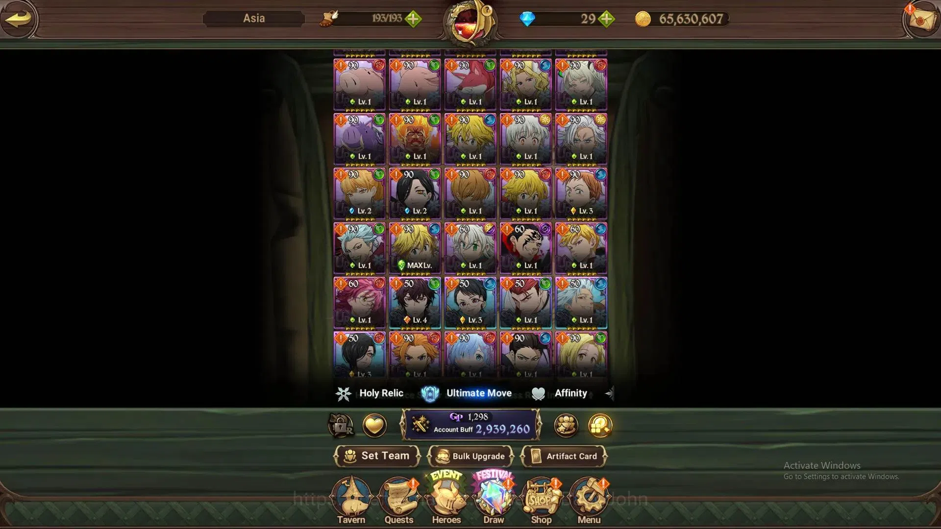 The Seven Deadly Sins: Grand Cross Accounts Asia|2.9M CC|144 LS|LR Mesis 1/6|UR Menor 2/6,GOT image 6