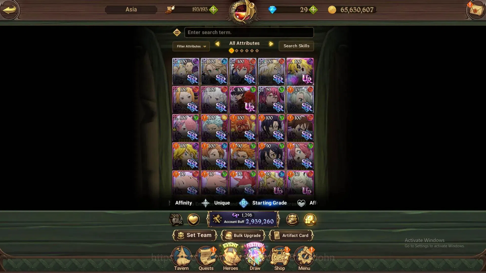 The Seven Deadly Sins: Grand Cross Accounts Asia|2.9M CC|144 LS|LR Mesis 1/6|UR Menor 2/6,GOT image 7