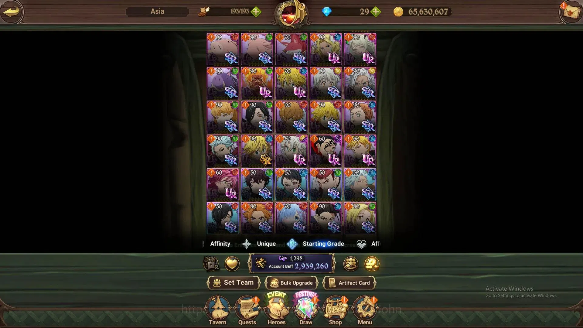 The Seven Deadly Sins: Grand Cross Accounts Asia|2.9M CC|144 LS|LR Mesis 1/6|UR Menor 2/6,GOT image 8