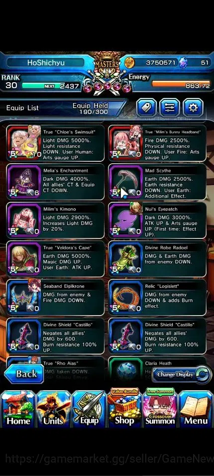 Grand Summoners Accounts Global|Rank 30|13 Ascend+2 TW|(Houka,S Emiya,S Chl image 10