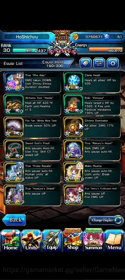 Grand Summoners Accounts Global|Rank 30|13 Ascend+2 TW|(Houka,S Emiya,S Chl image 12