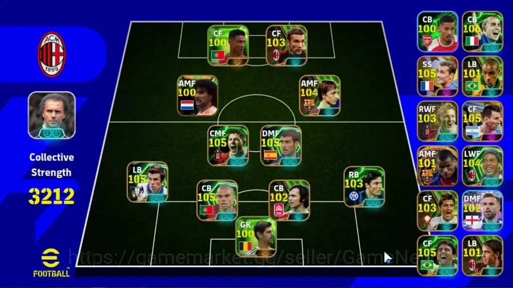 eFootball Accounts Legends & Iconic Players Android|3Big Time(Lionel Messi,Antoine Griezmann,Rivaldo)|49Epic,Pep 1