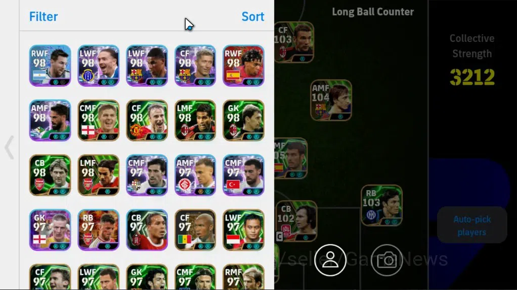eFootball Accounts Legends & Iconic Players Android|3Big Time(Lionel Messi,Antoine Griezmann,Rivaldo)|49Epic,Pep 2