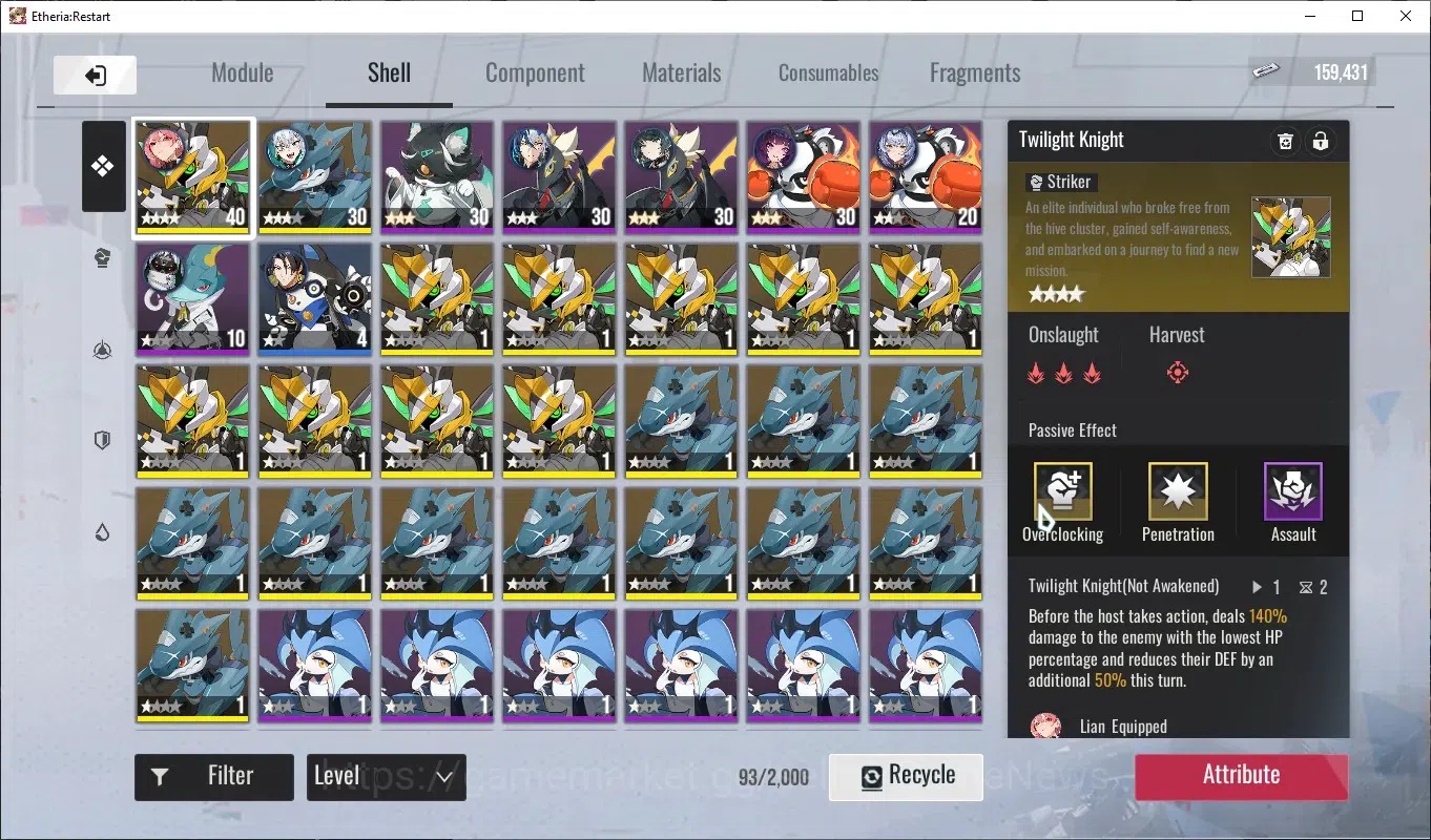 Etheria: Restart Accounts Global-S24|Lv26|14 SSR[Lian,Plume,Kloss,XuanChui,H image 15