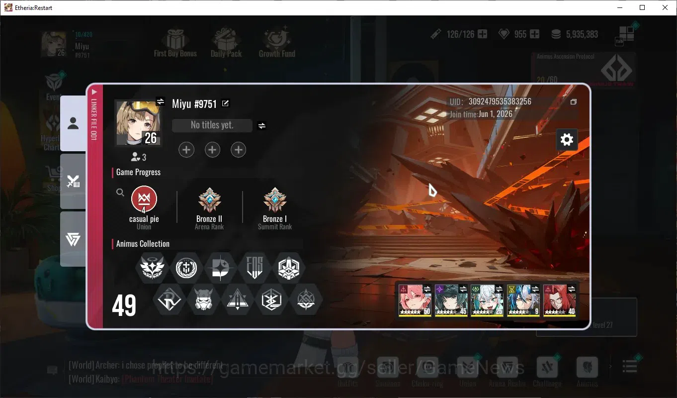 Etheria: Restart Accounts Global-S24|Lv26|14 SSR[Lian,Plume,Kloss,XuanChui,H image 7