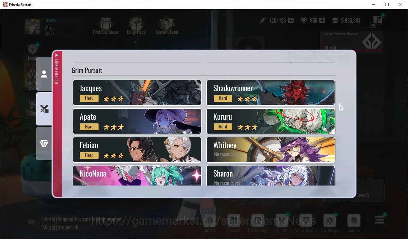 Etheria: Restart Accounts Global-S24|Lv26|14 SSR[Lian,Plume,Kloss,XuanChui,H image 9