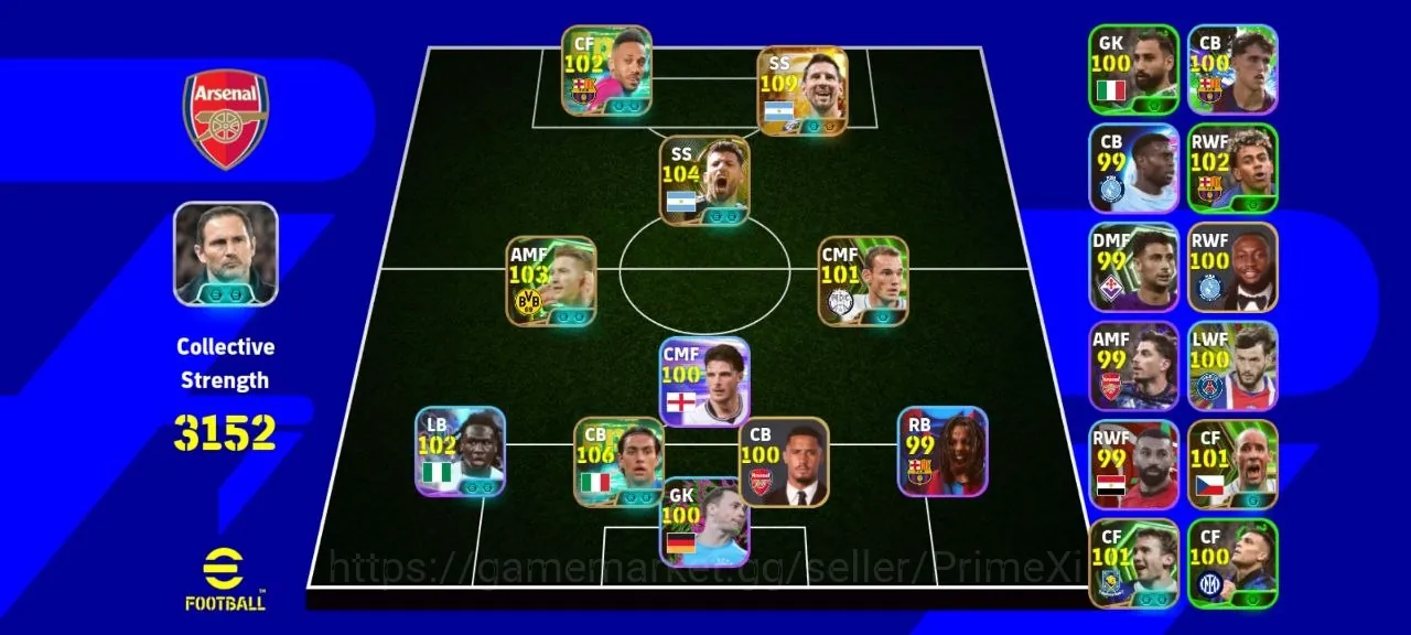eFootball Accounts Legends & Iconic Players FRIDAY OFF|Android| Pw 3158|Bigtime Messi 110|Epic Alessandro Nesta 108| Aguero 1