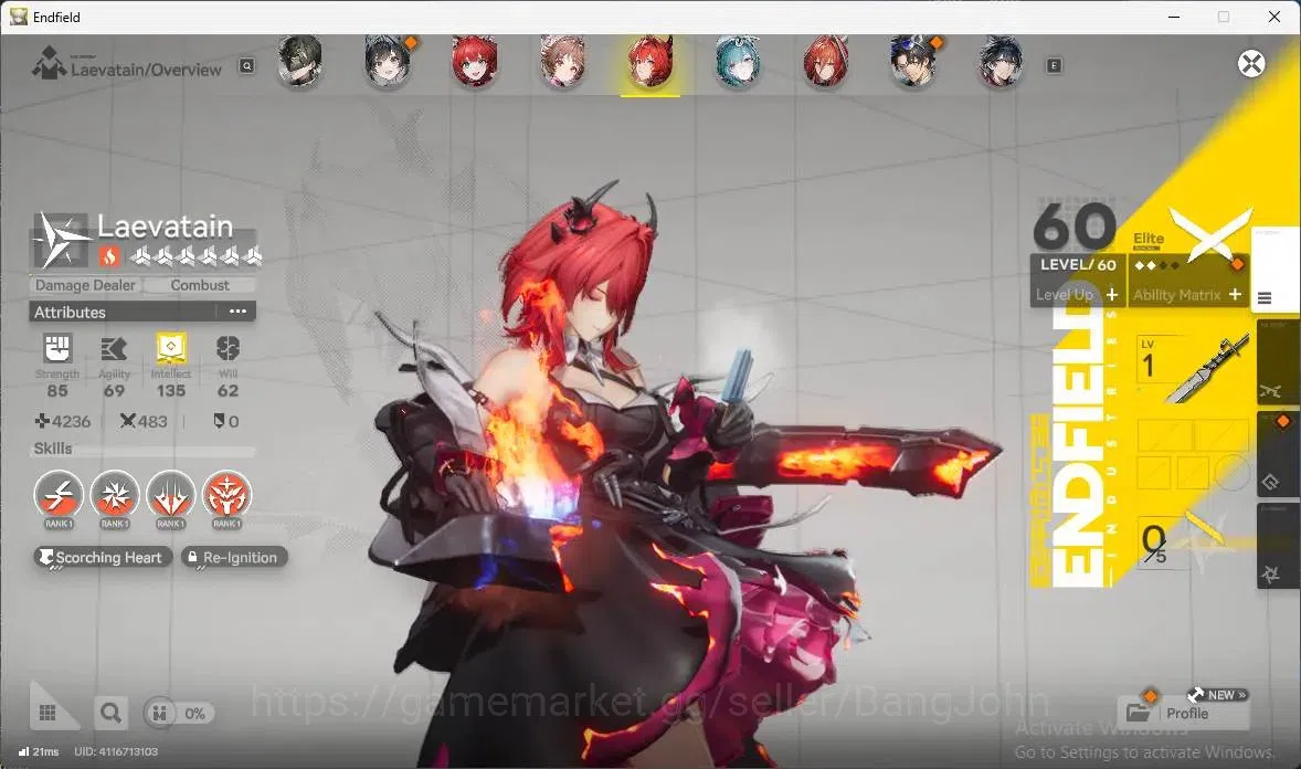 Arknights: Endfield Accounts Asia | Lv 57 | 3 Limit+2 Sign| Limit (Zhuang Fangy image 11