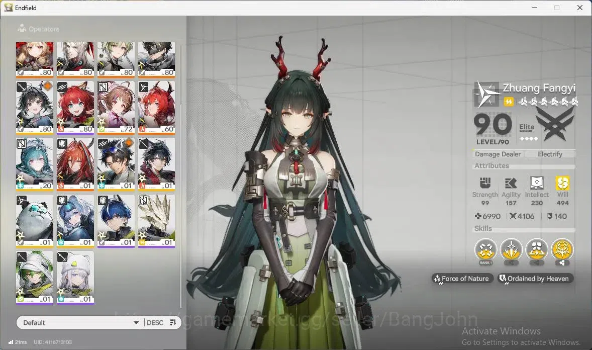 Arknights: Endfield Accounts Asia | Lv 57 | 3 Limit+2 Sign| Limit (Zhuang Fangy image 14