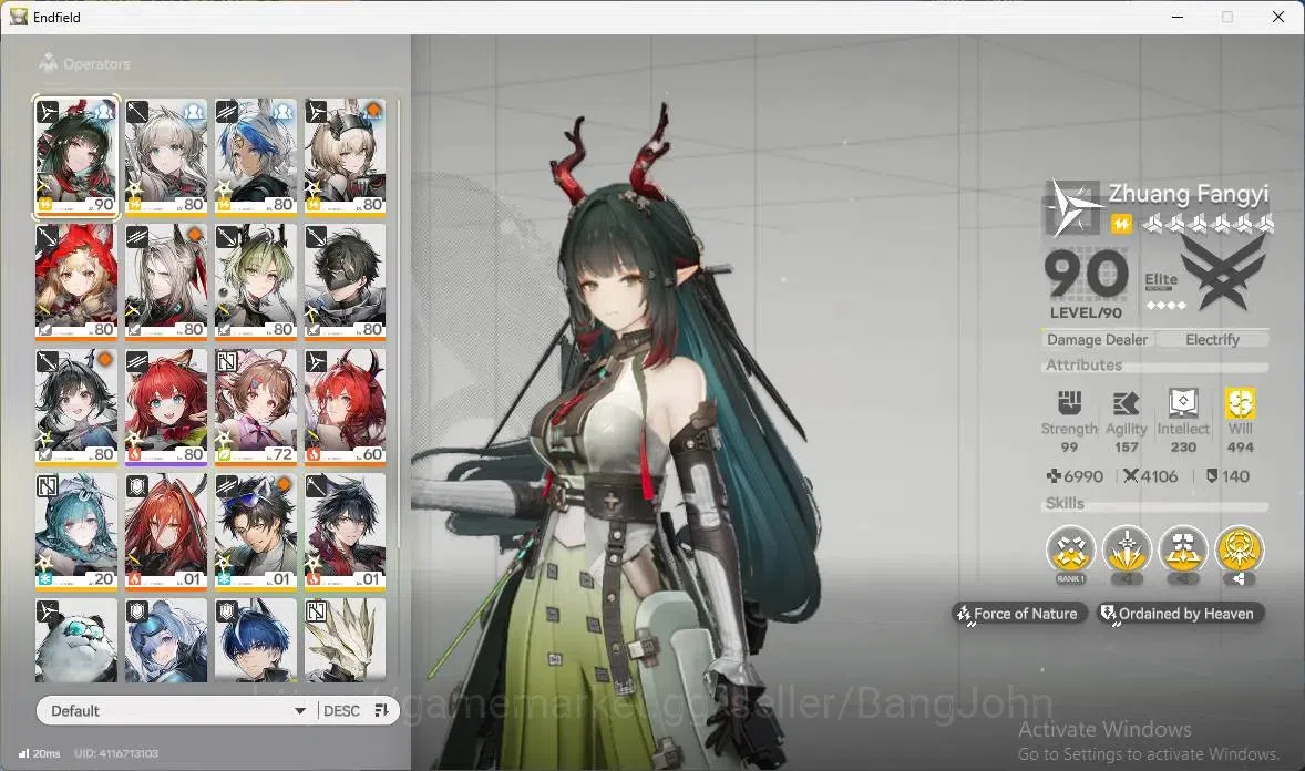 Arknights: Endfield Accounts Asia | Lv 57 | 3 Limit+2 Sign| Limit (Zhuang Fangy image 15