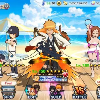 Bleach: Brave Souls Accounts High-End [GLOBAL]|53K Orb|DT Ichigo,10th Aniv Rukia,Ichigo,SwimSuit26 Gisele,Orihime,SantaSoc
