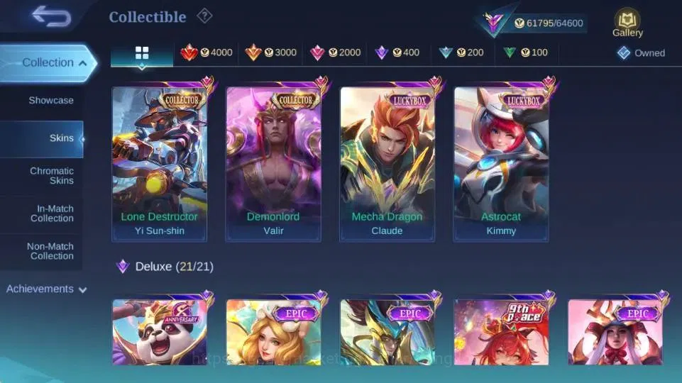Mobile Legends: Bang Bang Accounts Global|Hero 131|Skin 246|Renowned|Collector Yi Sun image 10