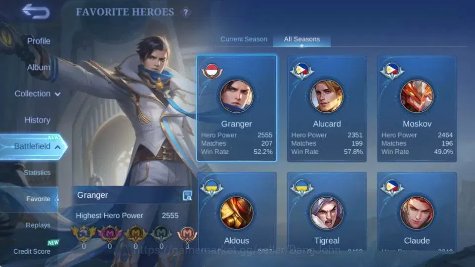 Mobile Legends: Bang Bang Accounts Global|Hero 131|Skin 246|Renowned|Collector Yi Sun image 12