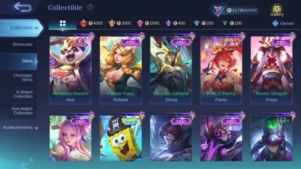 Mobile Legends: Bang Bang Accounts Global|Hero 131|Skin 246|Renowned|Collector Yi Sun image 9